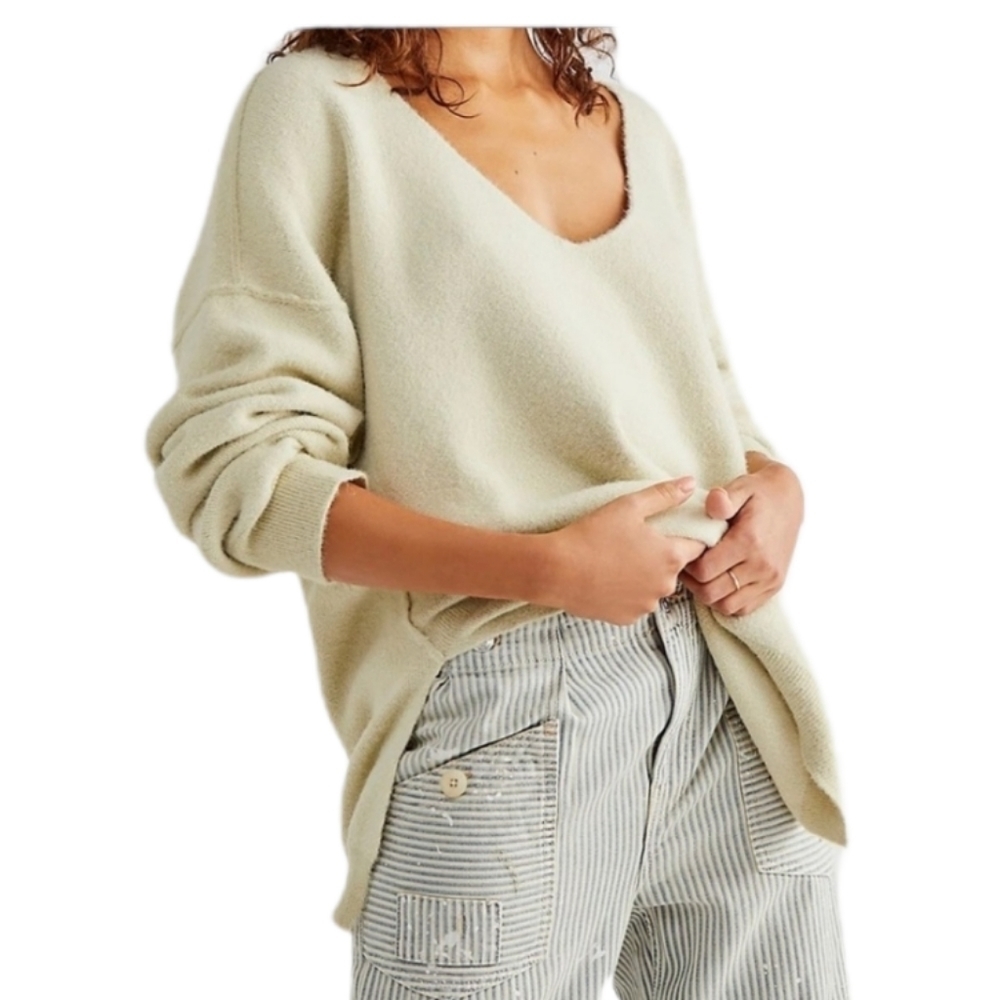Free People Sweater-Weather V-Neck Sweater SIZE XSMALL‎ - Picture 11 of 16